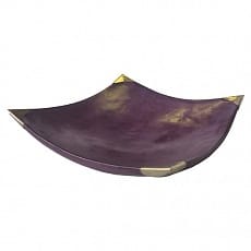 Берберская Тарелка ручной работы Berber Plate Violet с металлическими углами Фиолетовый S087