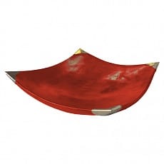 Берберская Тарелка ручной работы Berber Plate Red с металлическими углами Красный S086