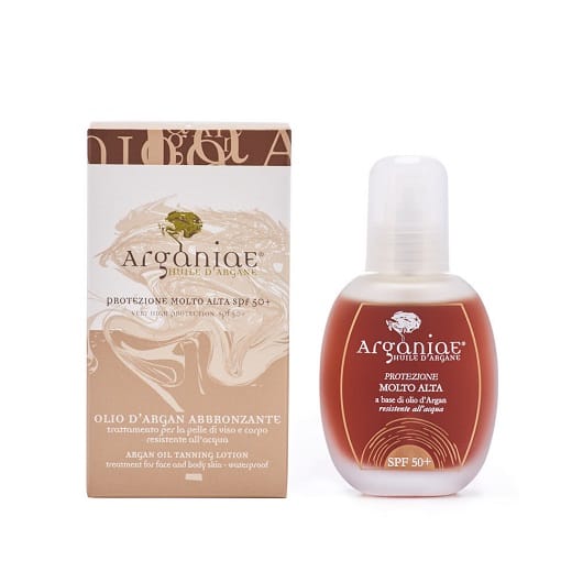 Солнцезащитное масло для загара SPF50+ очень высокая защита с аргановым маслом i Solari