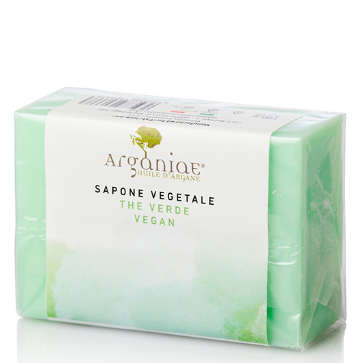 Натуральное растительное мыло с пальмовым маслом и глицерином Green Tea Vegan