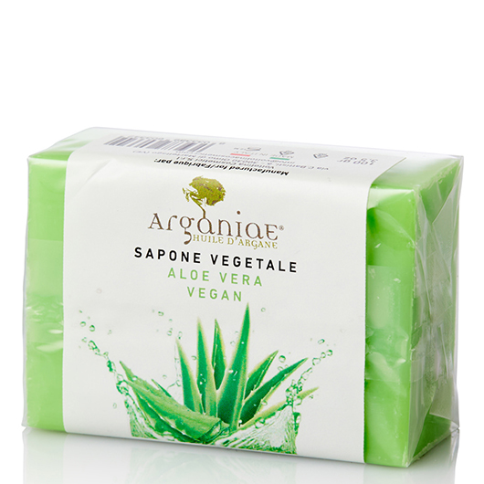 Натуральное растительное мыло с пальмовым маслом и глицерином Aloe Vera Vegan