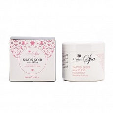 Черное оливковое мыло Савон Нуар натуральное Роза Savon Noir Spa AS223