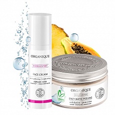 Набор косметики Для Чувствительной Кожи с Признаками Купероза: Энзимный Пилинг и Укрепляющий Крем