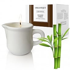 Массажная Свеча с маслом Ши ароматическая Bamboo керамика цвет ecru