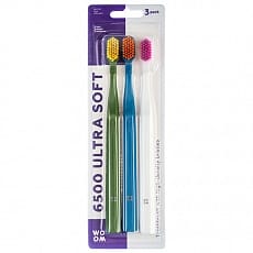 Зубна Щітка Woom 6500 Ultra Soft+ ультра м'яка 3шт. мікс кольорів